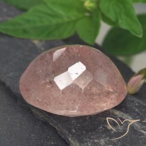 Quartzo Morango rosa médio Natural 8.69ct, oval, Translúcido