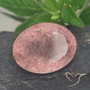 Quartzo Morango Luz rosa Natural 9.00ct, oval, Translúcido