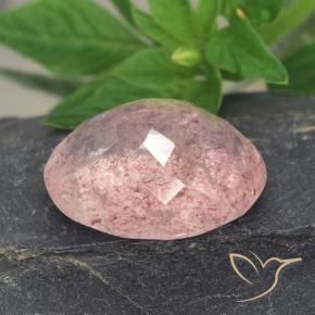 Quartzo Morango Luz rosa Natural 9.00ct, oval, Translúcido