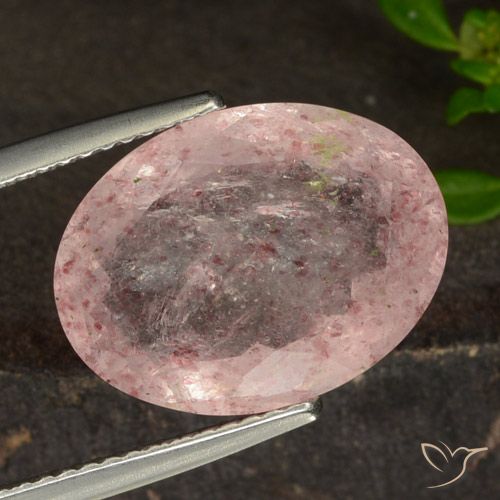 7.80ct Natural Luz rosa Quartzo Morango, oval, Translúcido