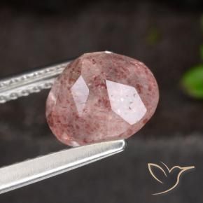 Quartzo Morango rosa médio Natural 1.94ct, Redondo, Translúcido