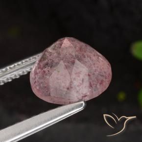 Quartzo Morango rosa rosa Natural 1.99ct, Redondo, Translúcido