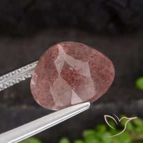 Quartzo Morango rosa rosa Natural 4.89ct, Redondo, Translúcido