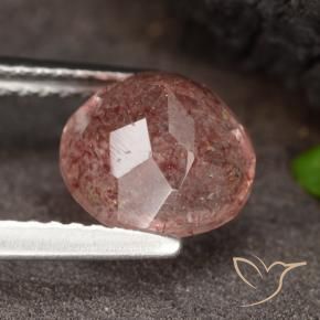 Quartzo Morango Framboesa Rosa Natural 1.96ct, Redondo, Translúcido