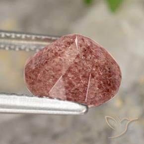 Quartzo Morango rosa médio Natural 1.76ct, Redondo, Translúcido