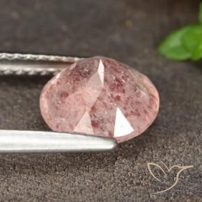 Quartzo Morango rosa médio Natural 1.70ct, Redondo, Translúcido