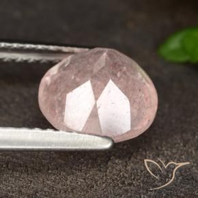 Quartzo Morango Rosa Flamingo Natural 1.93ct, Redondo, Translúcido