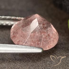 Quartzo Morango Rosa Flamingo Natural 1.88ct, Redondo, Translúcido