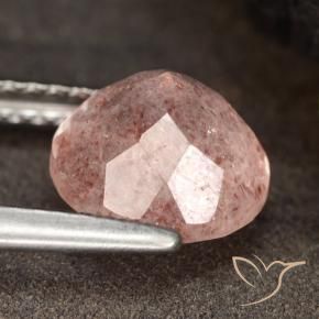 Quartzo Morango Rosa Terroso Natural 1.98ct, Redondo, Translúcido