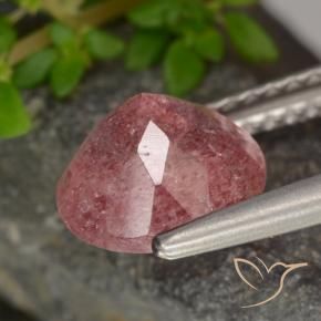 Quartzo Morango Rosa Profundo Natural 1.80ct, Redondo, Translúcido