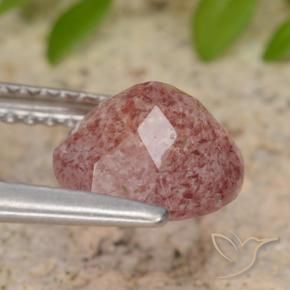 Quartzo Morango rosa médio Natural 1.76ct, Redondo, Translúcido