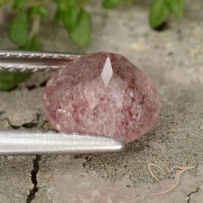 Quartzo Morango Tom Rosa Natural 2.04ct, Redondo, Translúcido
