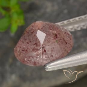 Quartzo Morango rosa rosa Natural 1.78ct, Redondo, Translúcido