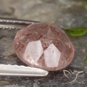Quartzo Morango rosa médio Natural 1.81ct, Redondo, Translúcido