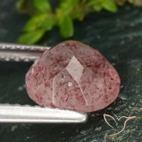 Quartzo Morango rosa médio Natural 2.10ct, Redondo, Translúcido