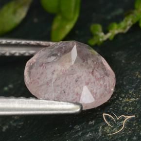 Quartzo Morango Luz rosa Natural 1.78ct, Redondo, Translúcido
