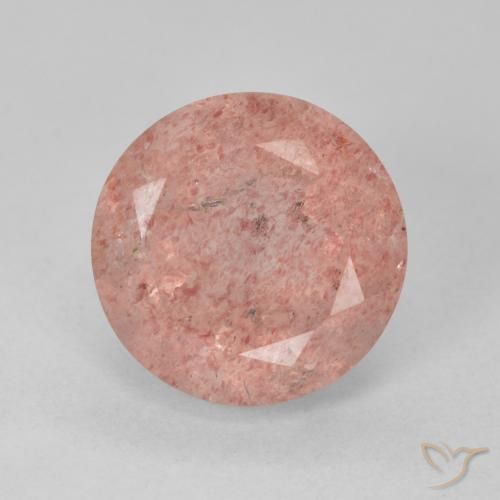 Quartzo Morango rosa médio Natural 4.95ct, Redondo, Translúcido