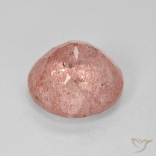 Quartzo Morango rosa médio Natural 4.95ct, Redondo, Translúcido