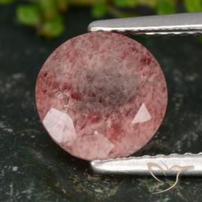 Quartzo Morango rosa médio Natural 1.93ct, Redondo, Translúcido