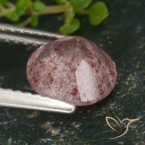 Quartzo Morango Rosa escuro Natural 1.67ct, Redondo, Translúcido