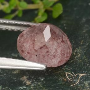 Quartzo Morango Rosa Terroso Natural 1.80ct, Redondo, Translúcido