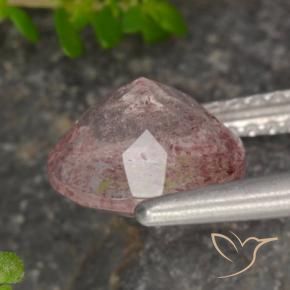 Quartzo Morango Luz rosa Natural 1.82ct, Redondo, Translúcido