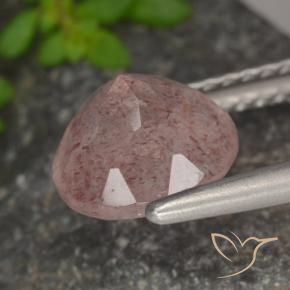 Quartzo Morango Luz rosa Natural 1.85ct, Redondo, Translúcido