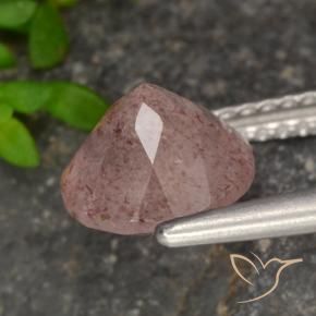 Quartzo Morango Rosa Terroso Natural 1.80ct, Redondo, Translúcido
