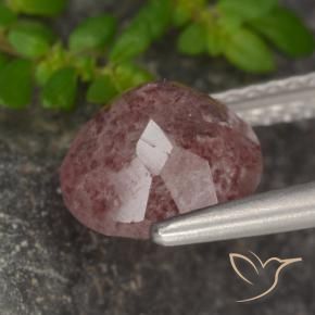 Quartzo Morango rosa médio Natural 1.94ct, Redondo, Translúcido