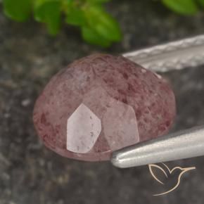 Quartzo Morango Tom Rosa Natural 1.71ct, Redondo, Translúcido