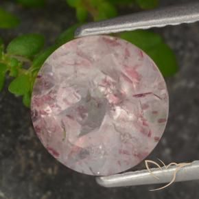 Quartzo Morango Luz rosa Natural 1.72ct, Redondo, Translúcido