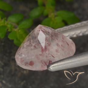 Quartzo Morango Luz rosa Natural 1.72ct, Redondo, Translúcido