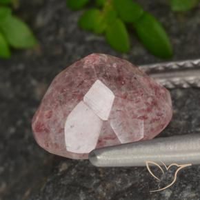 Quartzo Morango rosa rosa Natural 1.89ct, Redondo, Translúcido