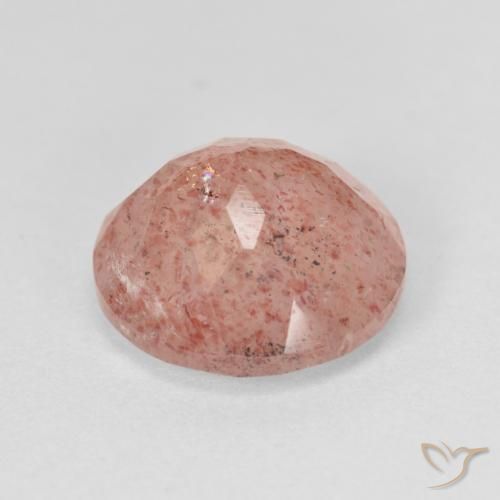 Quartzo Morango Laranja Rosa Natural 4.43ct, Redondo, Translúcido