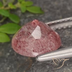 Quartzo Morango rosa rosa Natural 1.79ct, Redondo, Translúcido
