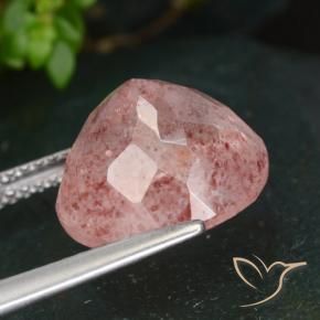 Quartzo Morango rosa rosa Natural 7.13ct, Redondo, Translúcido