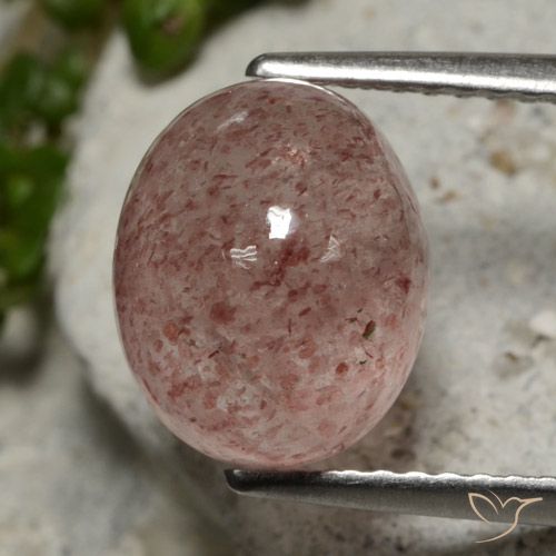 4.01ct Natural Rosa escuro Quartzo Morango, oval, Translúcido