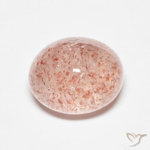 4.28ct Natural Laranja Rosa Quartzo Morango, oval, Translúcido