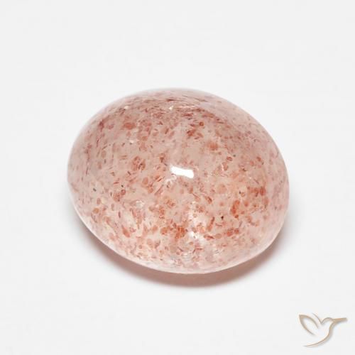 Quartzo Morango Laranja Rosa Natural 4.28ct, oval, Translúcido