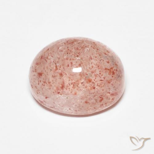 Quartzo Morango Laranja Rosa Natural 4.28ct, oval, Translúcido