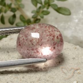 Quartzo Morango rosa médio Natural 3.80ct, oval, Translúcido