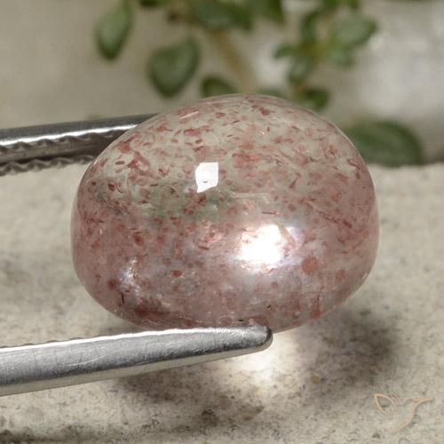 Quartzo Morango Luz rosa Natural 5.09ct, oval, Translúcido