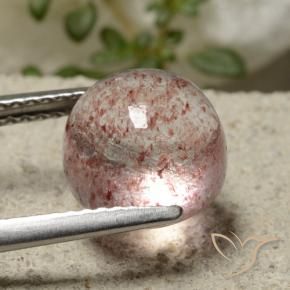 Quartzo Morango Luz rosa Natural 4.46ct, Redondo, Translúcido