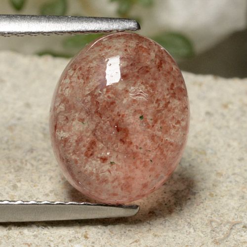 4.03ct Natural rosa médio Quartzo Morango, oval, Translúcido