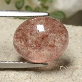 Quartzo Morango rosa médio Natural 4.03ct, oval, Translúcido