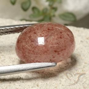 Quartzo Morango rosa médio Natural 4.03ct, oval, Translúcido