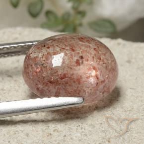 Quartzo Morango Rosa Terroso Natural 4.18ct, oval, Translúcido