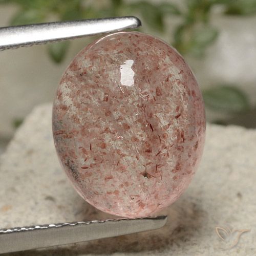 4.63ct Natural Rosa Claro Rosa Quartzo Morango, oval, Translúcido