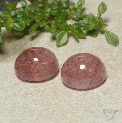 Pedras preciosas de Quartzo Morango rosa médio natural de 10.08 ct, oval, Translúcido
