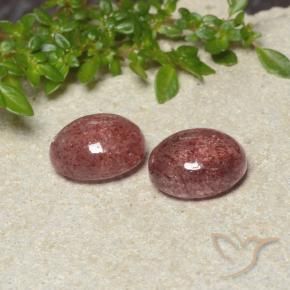 Pedras preciosas de Quartzo Morango rosa rosa natural de 6.51 ct, oval, Translúcido